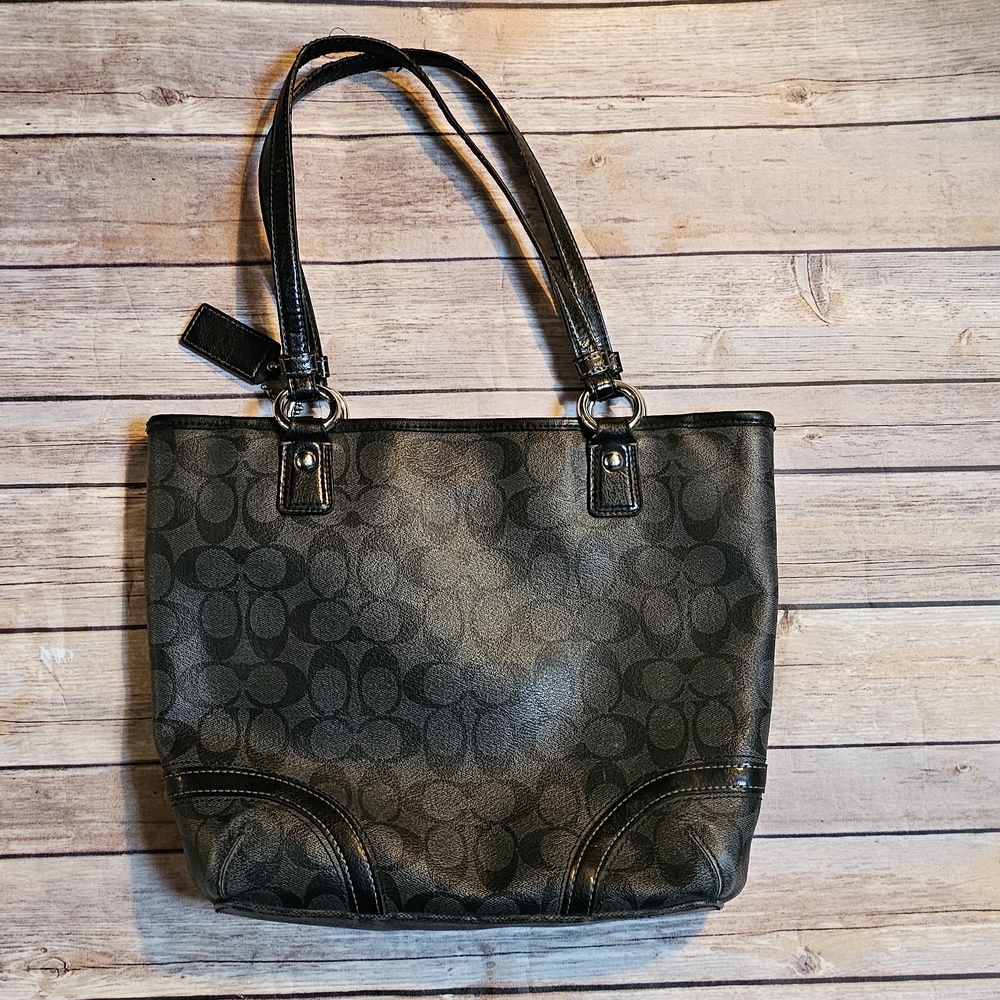 Coach Black Signature Tote Bag - Picture 3 of 8